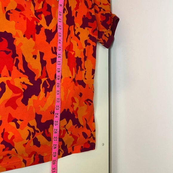 Retro Fox Men's Polo Short Sleeve Orange Camo 100% Cotton - Size 2XL - Picture 15 of 16